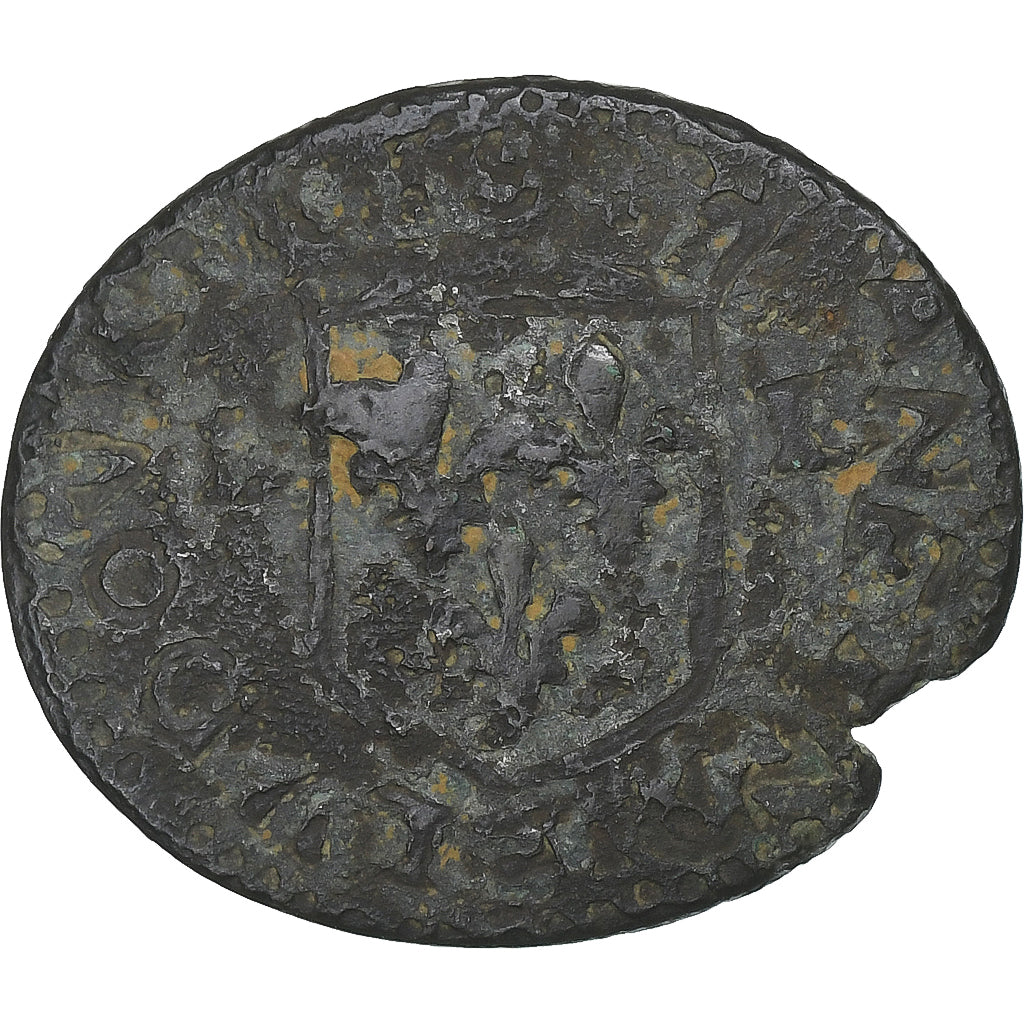 Francja, Louis XIII, Douzain, 1622-1629, Bilon, F(12-15), Gadoury:19