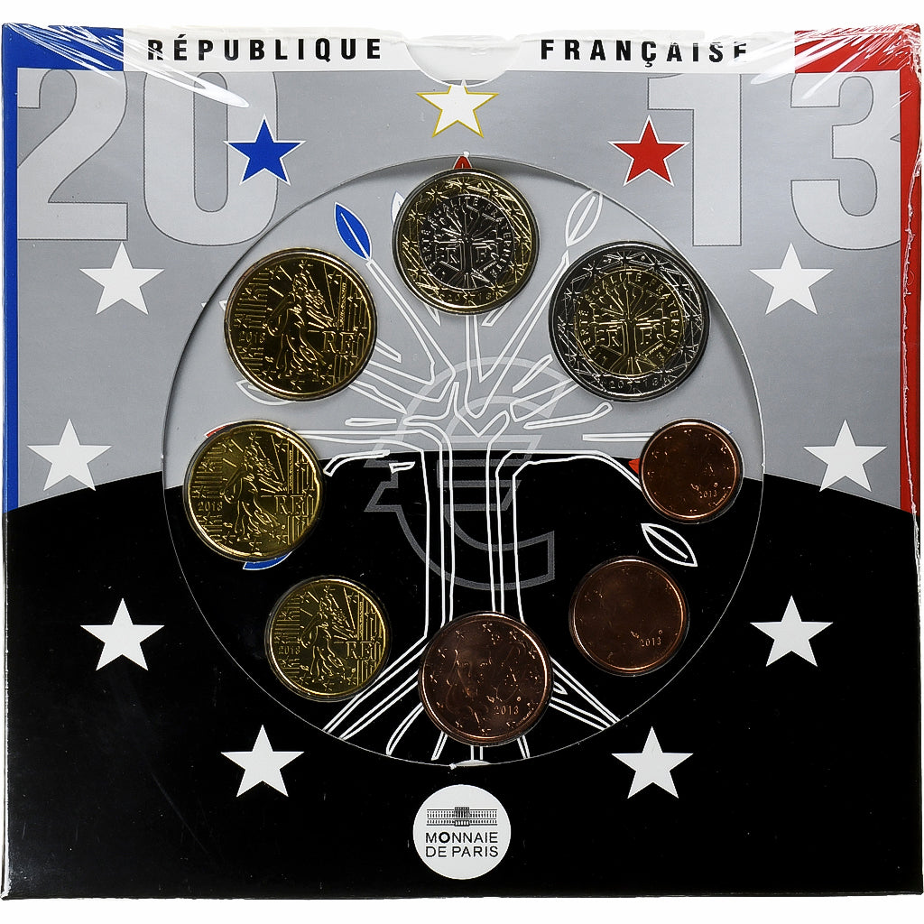 France, Coffret 1c. à 2€, 2013, Monnaie de Paris, BU, FDC
