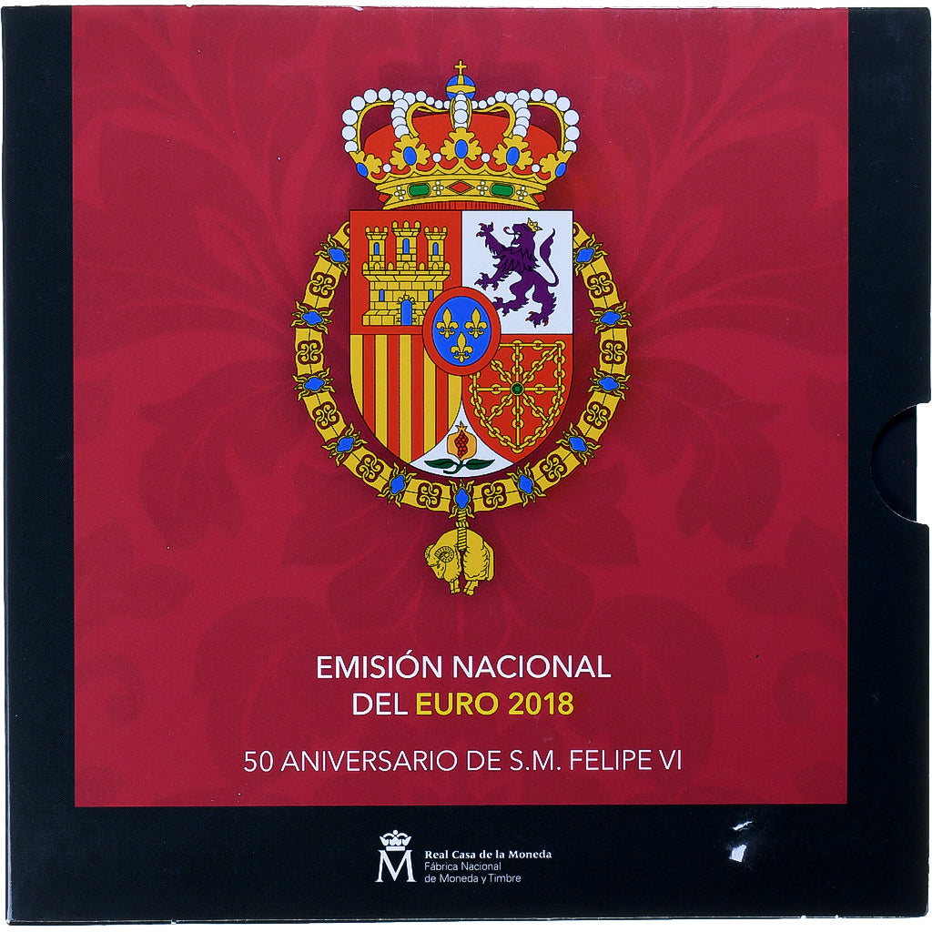 Spain, Coffret 1c. à 2€, Felipe VI 50th Anniversary, 2018, Madrid, BU