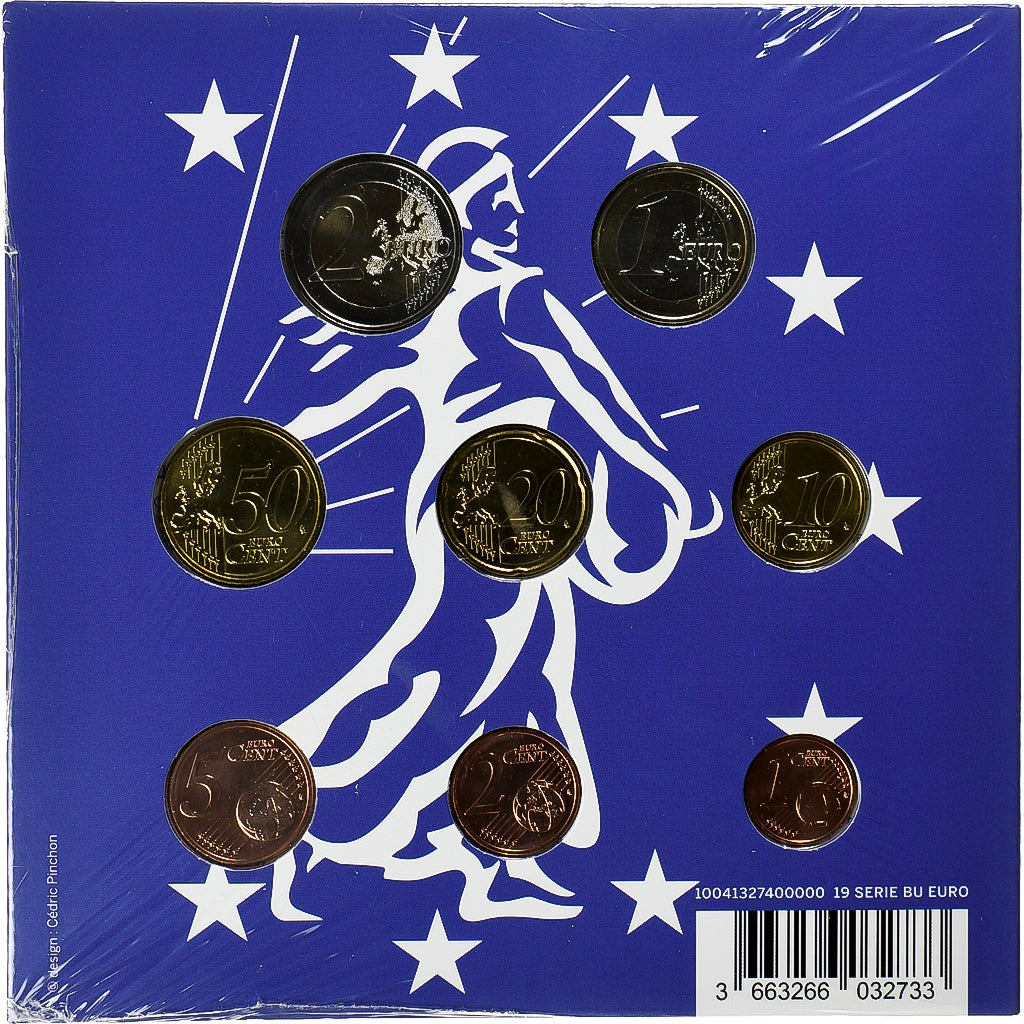 Francia, Coffret 1c. à 2€, 2019, Monnaie de Paris, BU, FDC, Sin información