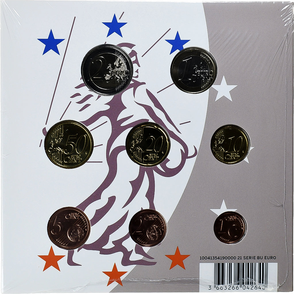 France, Coffret 1c. à 2€, 2021, Monnaie de Paris, BU, FDC
