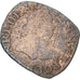 Francja, Henri III, Double Tournois, 1579, La Rochelle, Miedź, VF(20-25)