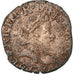 Francia, Henri III, Double Tournois, 1581, Poitiers, Cobre, BC+, Gadoury:455