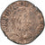 Francia, Henri III, Double Tournois, 1581, Poitiers, Cobre, BC+, Gadoury:455