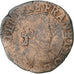 França, Henri III, Double Tournois, 1581, Angers, Cobre, VF(20-25), Gadoury:455