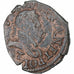 Francia, Henri III, Double Tournois, 1585, Nantes, Cobre, BC+, Gadoury:455