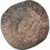 Francja, Henri III, Double Tournois, Bourges, Miedź, VF(20-25), Gadoury:455