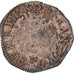 Francia, Henri III, Double Tournois, 1585, Nantes, Cobre, BC+, Gadoury:455