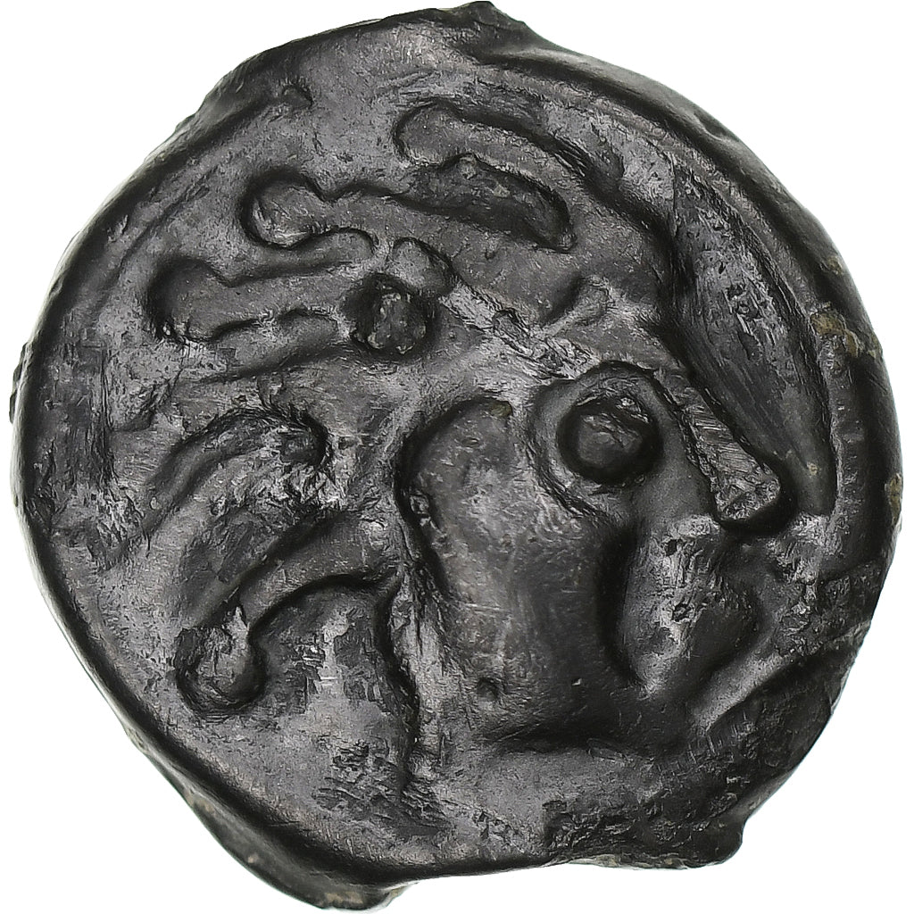 Senones, potin à la tête d’indien, Before 52 BC, Potin, SPL-