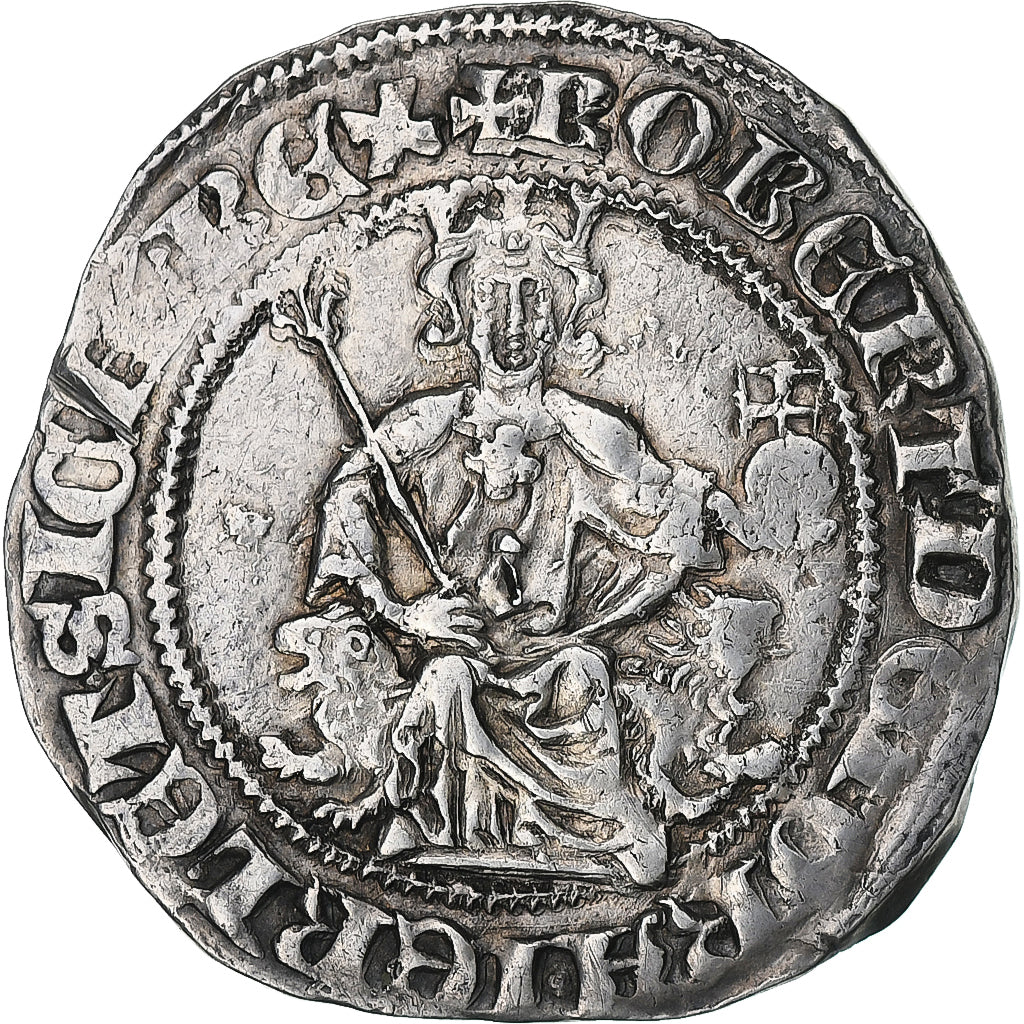 Kingdom of Naples, Robert d'Anjou, Carlin, 1309-1343, Naples, Silver