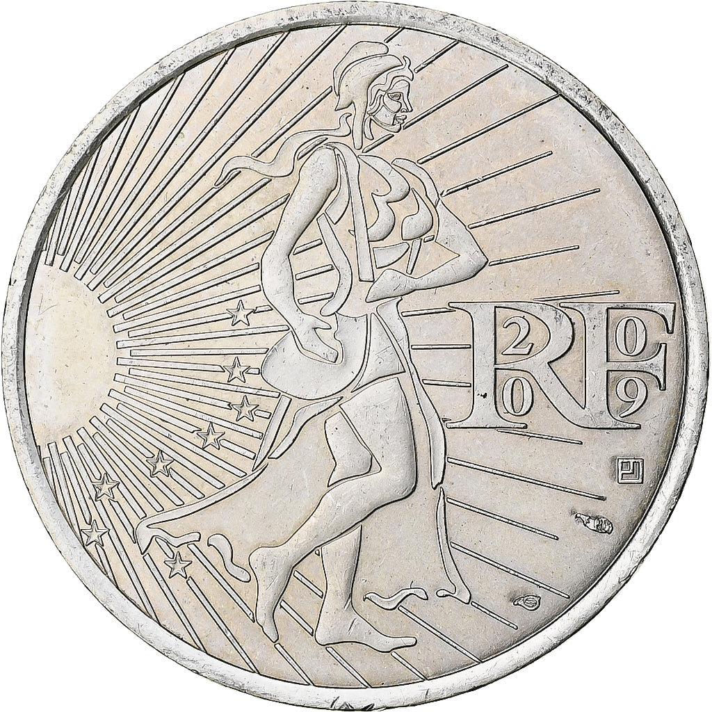 Frankreich, Semeuse, 10 Euro, 2009, Monnaie de Paris, UNZ, Silber, KM:1580