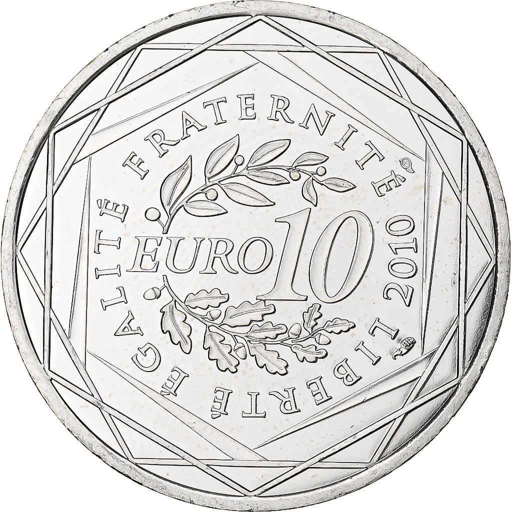 Francia, 10 Euro, Basse-Normandie, 2010, Monnaie de Paris, SC, Plata, KM:1647