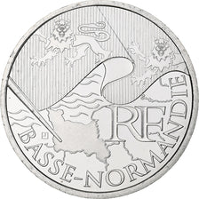France, 10 Euro, Basse-Normandie, 2010, Monnaie de Paris, MS(64), Silver