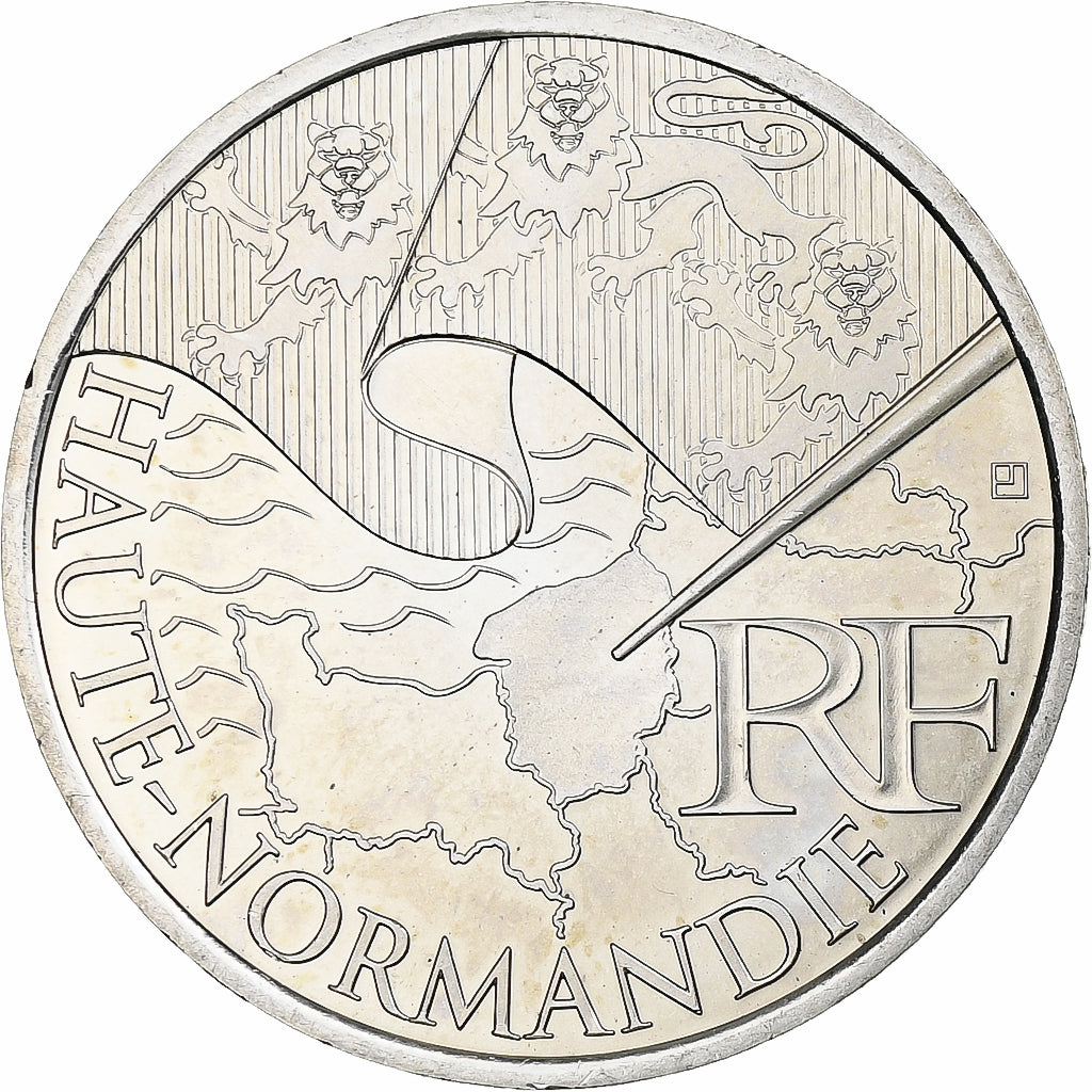 France, 10 Euro, Haute-Normandie, 2010, Monnaie de Paris, SPL+, Argent, KM:1656
