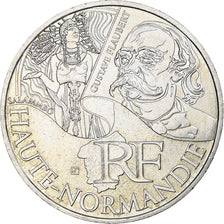 France, 10 Euro, Haute-Normandie, 2012, Monnaie de Paris, MS(63), Silver