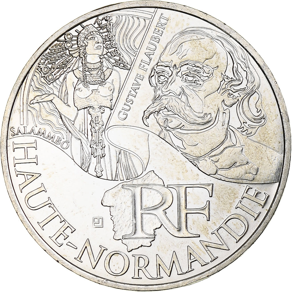 France, 10 Euro, Haute-Normandie, 2012, Monnaie de Paris, SPL+, Argent, KM:1874