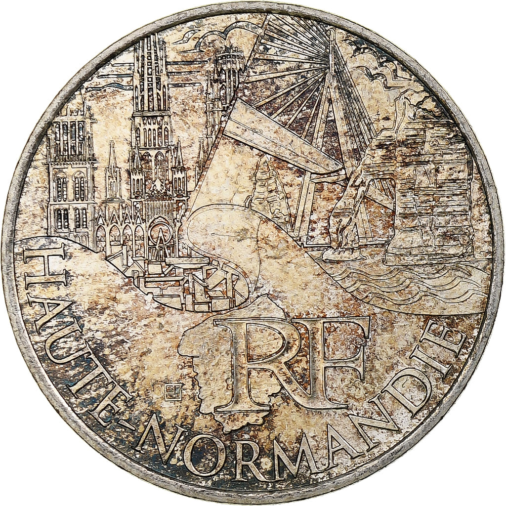 France, 10 Euro, Haute-Normandie, 2011, Monnaie de Paris, MS(60-62), Silver