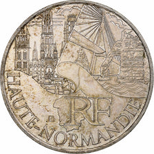 França, 10 Euro, Haute-Normandie, 2011, Monnaie de Paris, MS(60-62), Prata