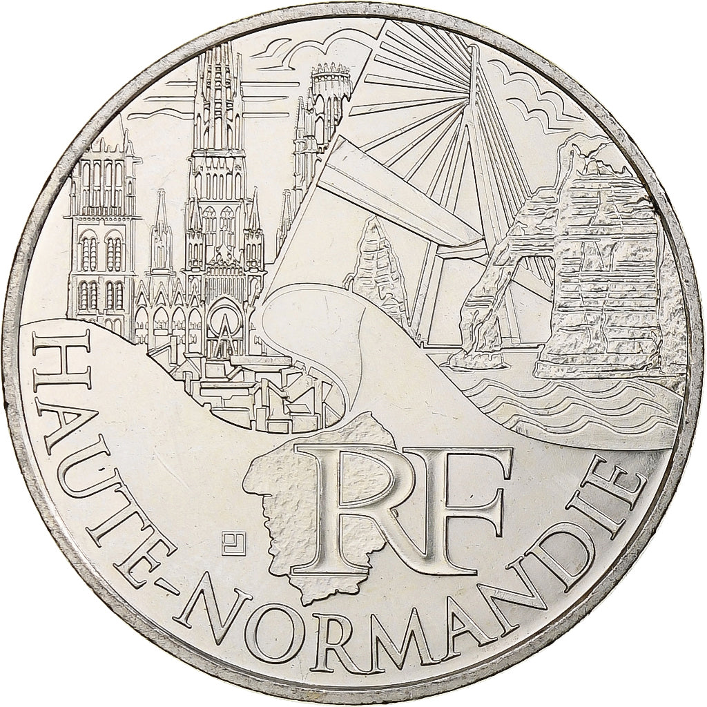 France, 10 Euro, Haute-Normandie, 2011, Monnaie de Paris, SPL+, Argent, KM:1738