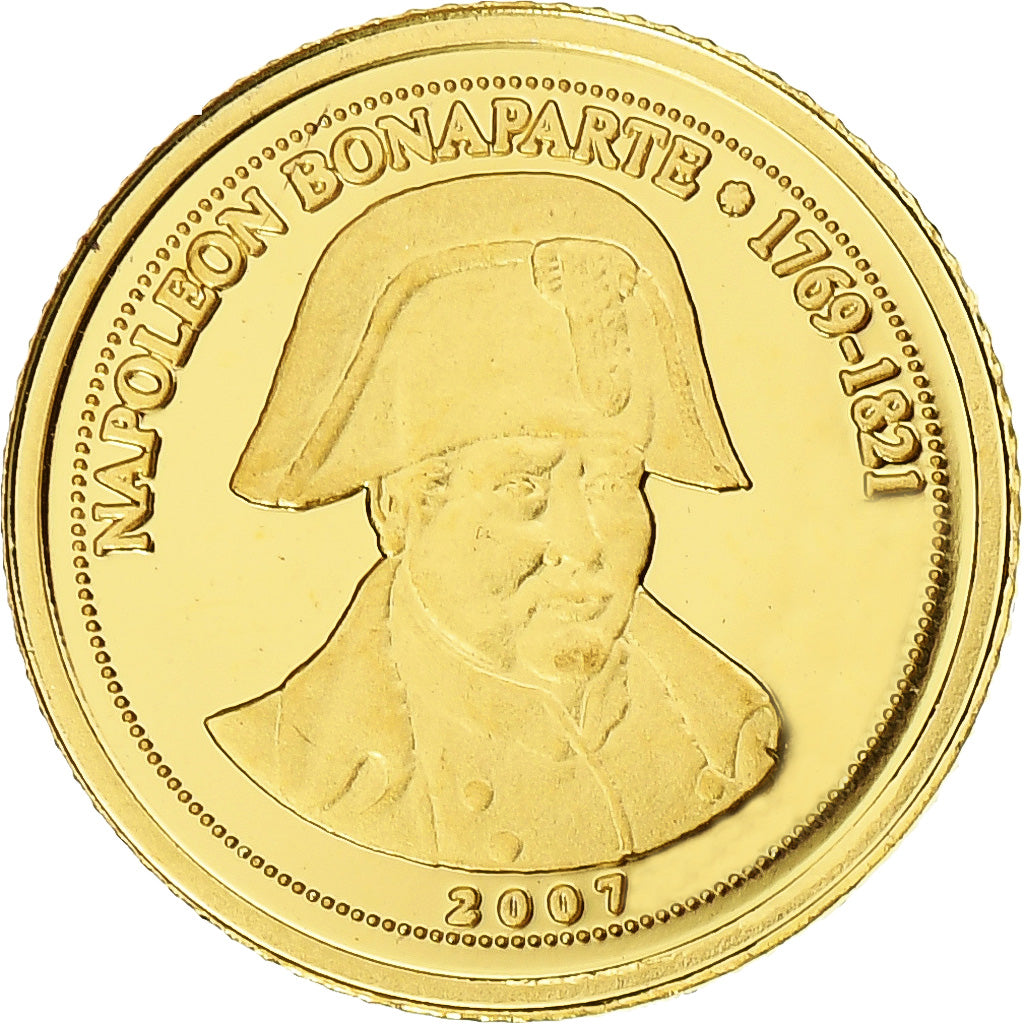Congo Republic, 1500 Francs CFA, Napoléon Bonaparte, 2007, BE, Gold, MS(65-70)