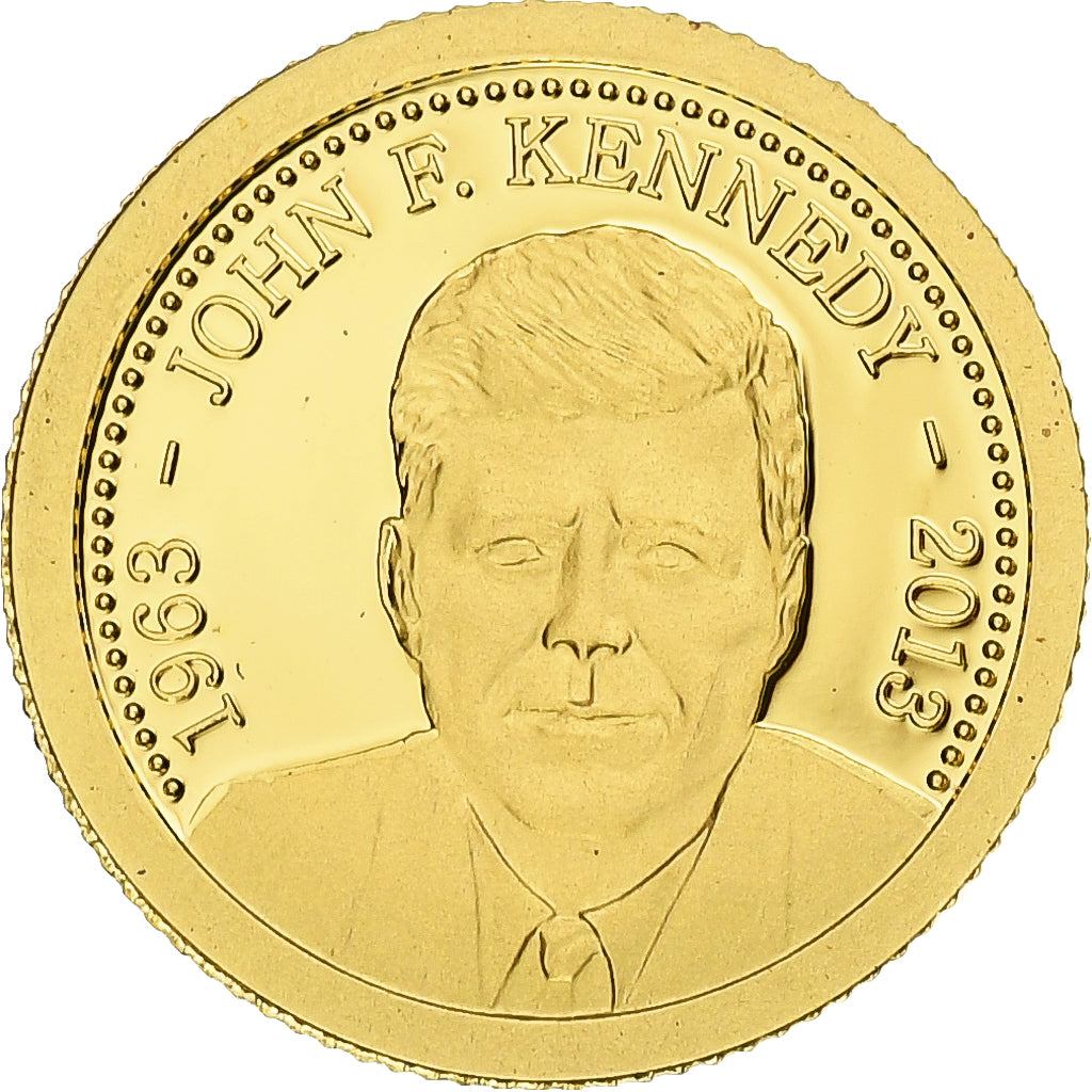 Mongolia, 500 Tögrög, John F. Kennedy, 2013, BE, Gold, MS(65-70)