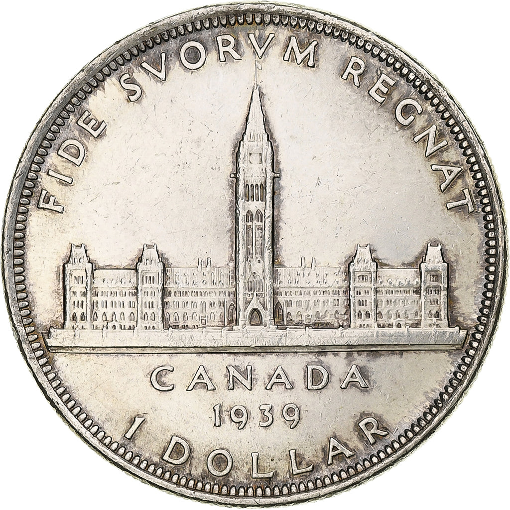 Canada, George VI, Dollar, Royal Visit, 1939, Ottawa, Silver, AU(50-53), KM:38