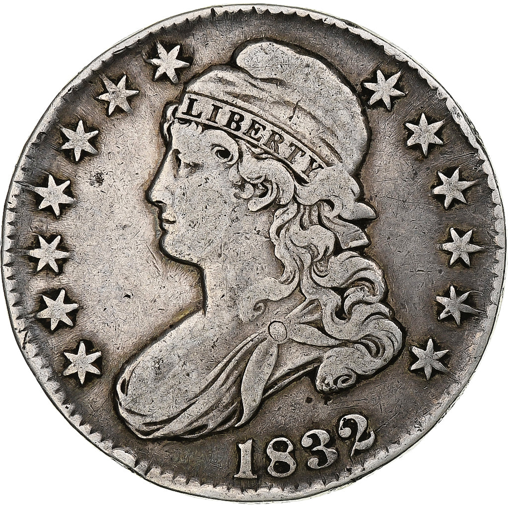 United States, Half Dollar, Capped Bust, 1832, Philadelphia, Silver, VF(30-35)