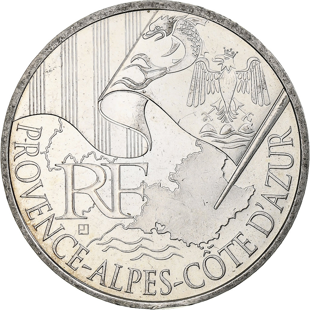 Frankreich, 10 Euro, Provence-Alpes-Côte d'Azur, 2010, Monnaie de Paris, UNZ