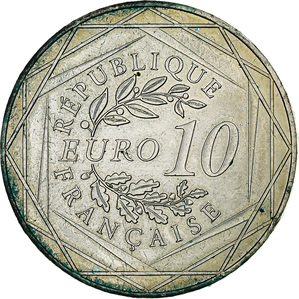 France, 10 Euro, Coq, 2016, Monnaie de Paris, AU(55-58), Silver