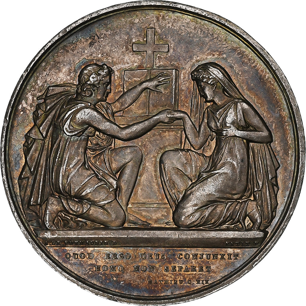 France, Médaille de mariage, AU(55-58), Silver