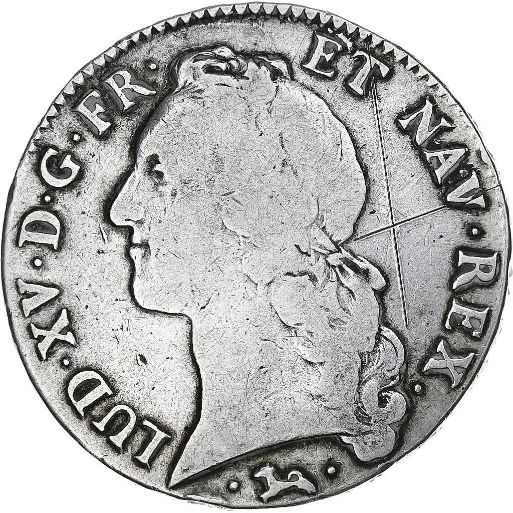 France, Louis XV, Écu au bandeau, 1745, Bayonne, Argent, TB, Gadoury:322