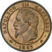 France, Napoleon III, 10 Centimes, 1863, Paris, Bronze, MS(60-62), Gadoury:253