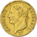 Francia, Napoleon I, 20 Francs, 1814, Perpignan, Oro, BC+, Gadoury:1025