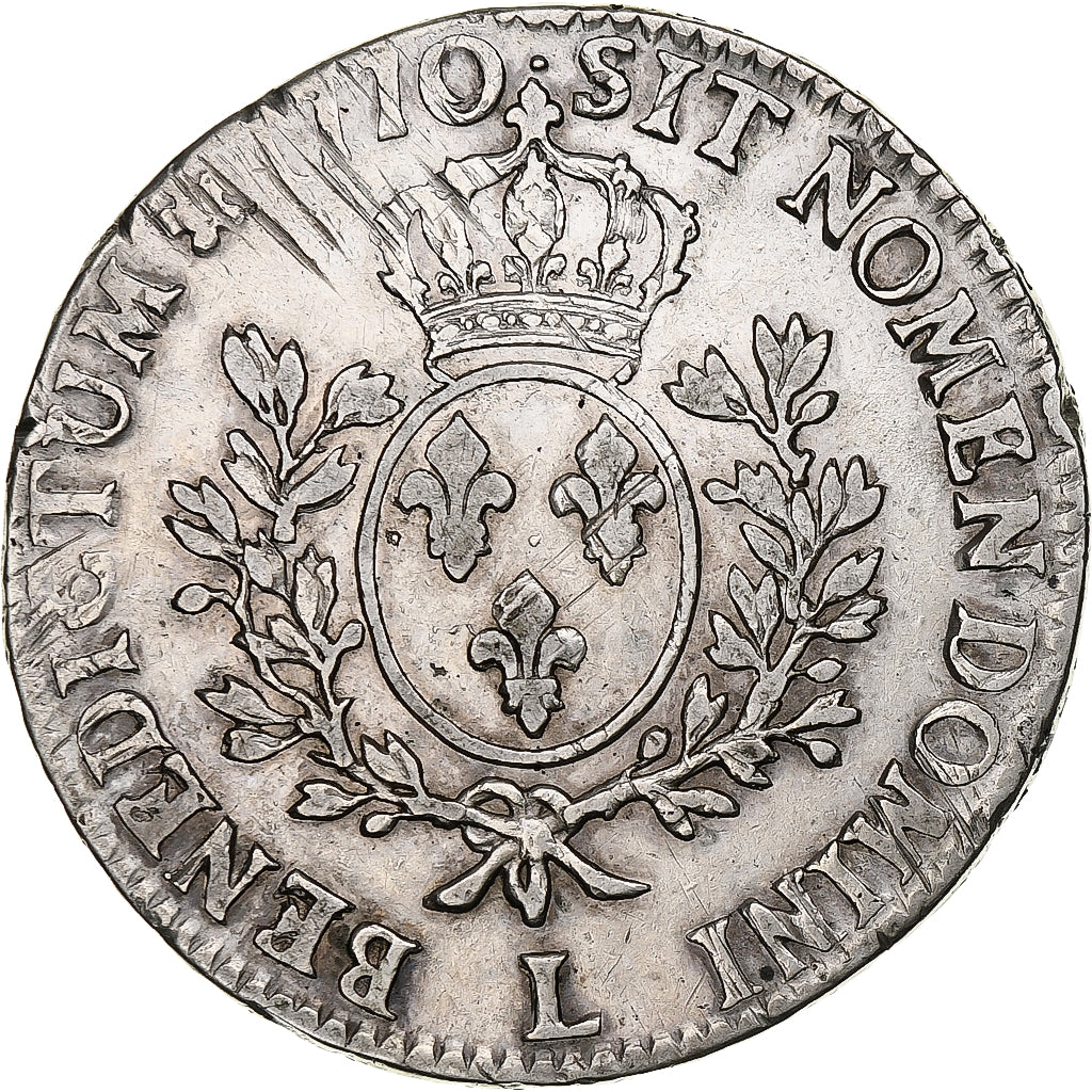 França, Louis XV, Écu au bandeau, 1770, Bayonne, Prata, VF(30-35)