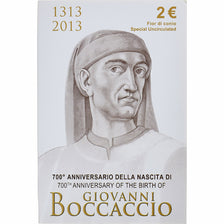 Italy, 2 Euro, Giovanni Boccaccio, 2013, Rome, Special Unc., MS(65-70)