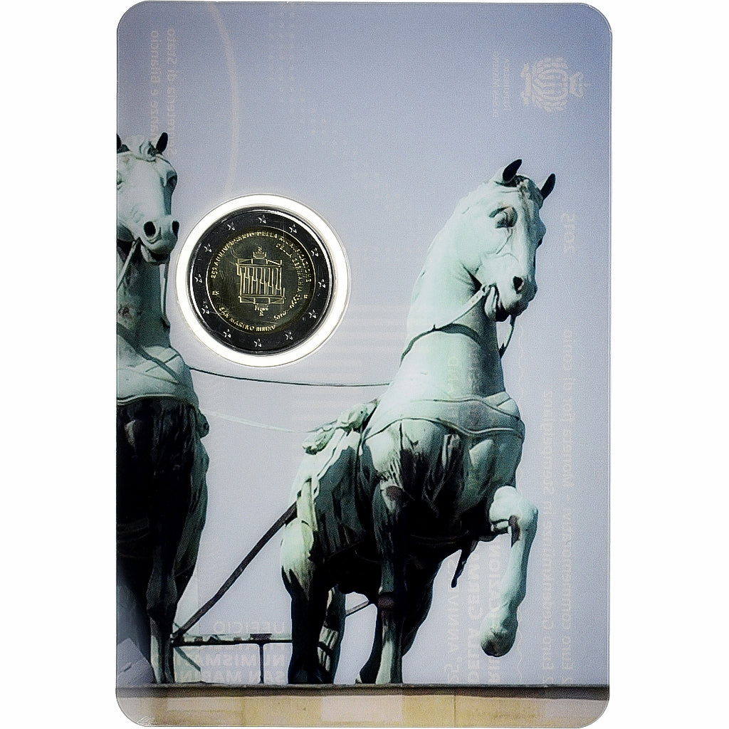 San Marino, 2 Euro, réunification de l'Allemagne, 2015, Rome, FDC, FDC