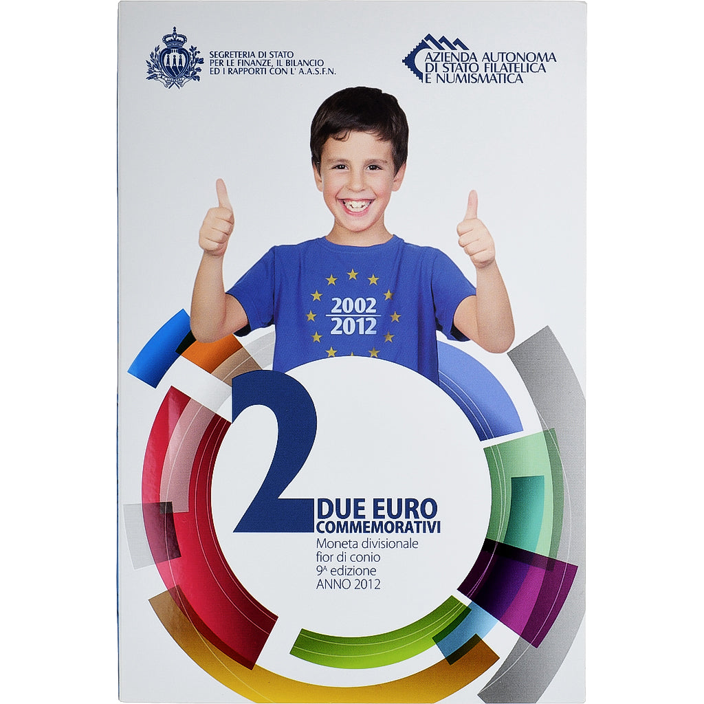 San Marino, 2 Euro, 10 ans de l'euro, 2012, Rome, FDC, FDC, Bimetálico