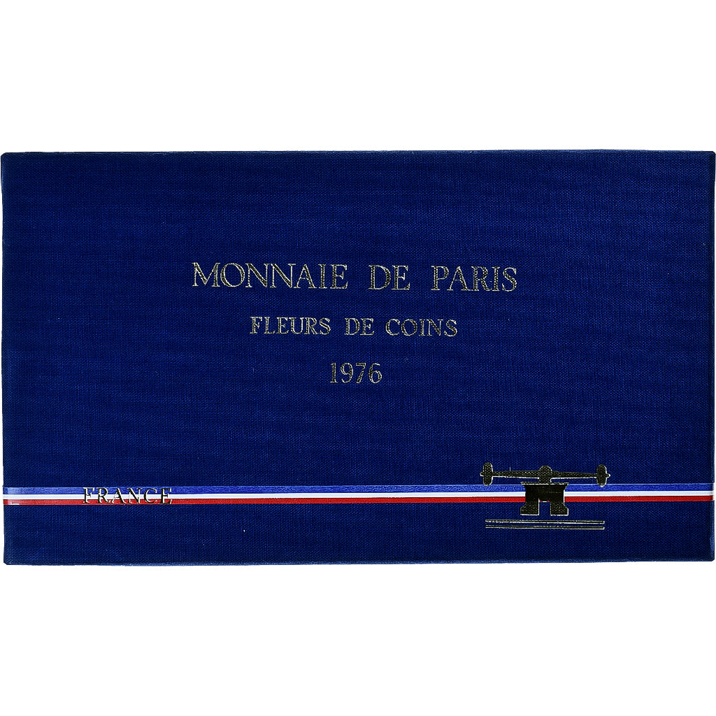 France, Coffret 1 c. à 50 frs., 1976, Monnaie de Paris, FDC, MS(65-70)
