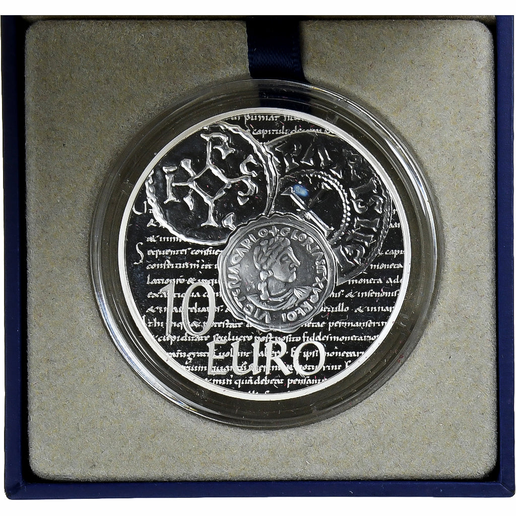 France, Semeuse, 10 Euro, denier de Charles le Chauve, 2014, MDP, Proof