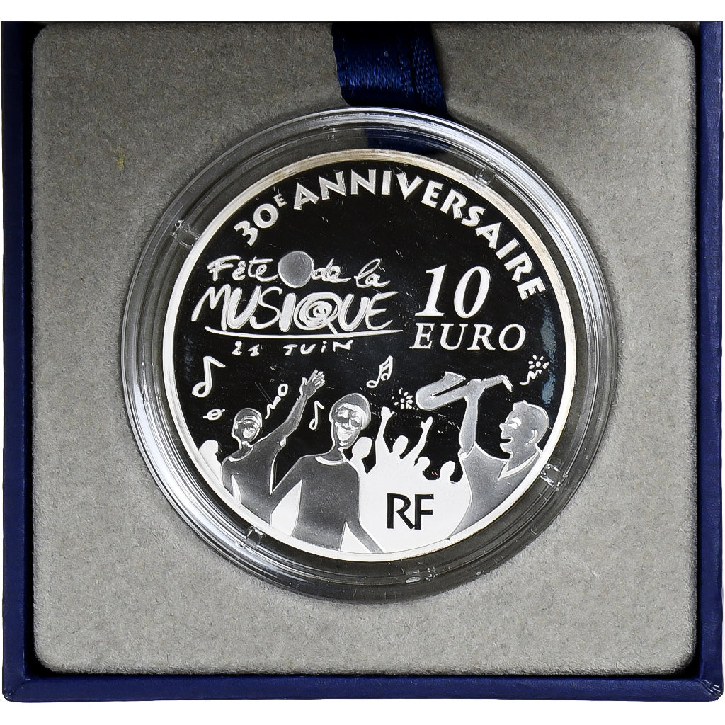 Francja, 10 Euro, fête de la musique, 2011, Monnaie de Paris, Proof, MS(65-70)