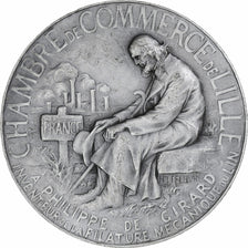 France, Medal, Chambre de commerce de Lille, Philippe De Girard, 1900