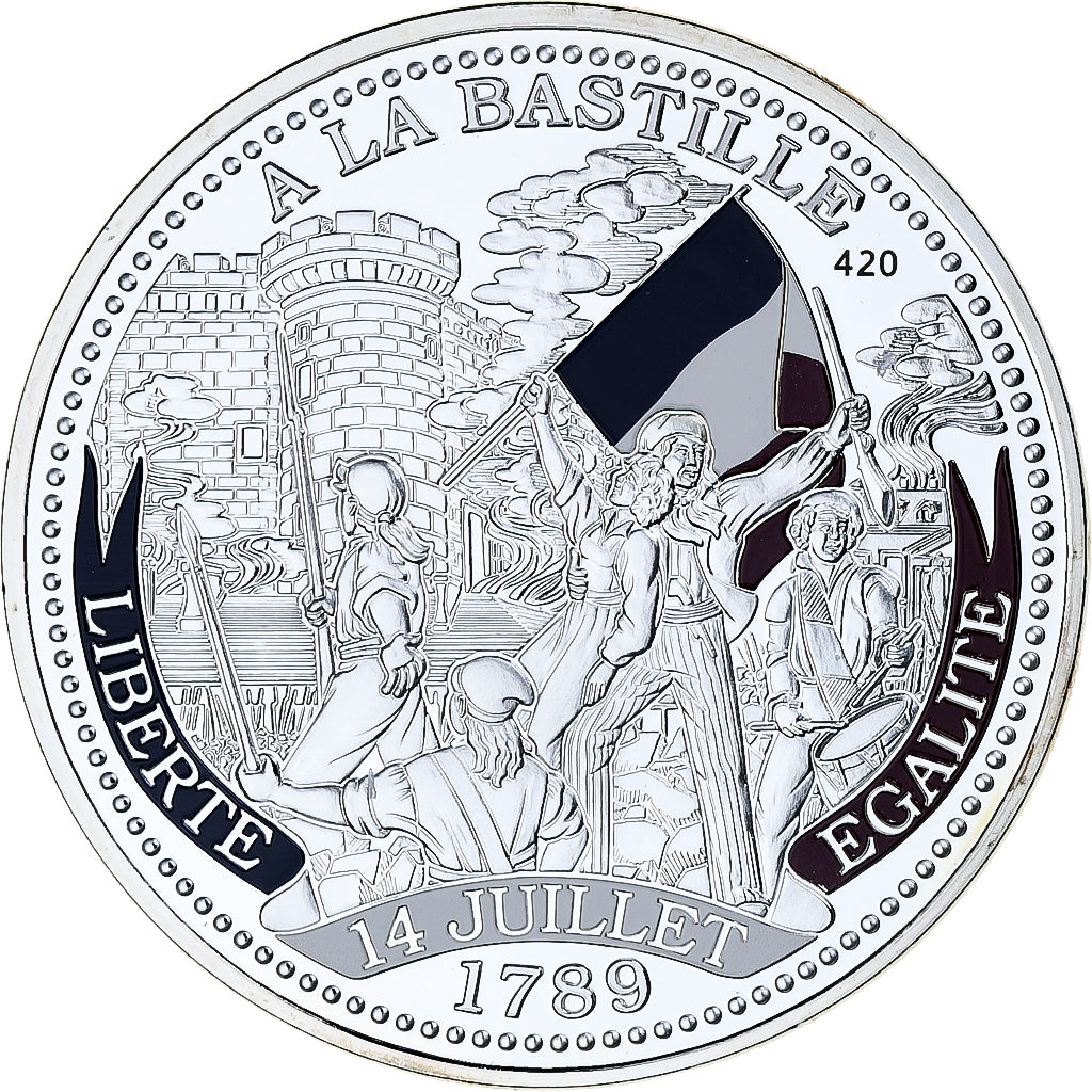 France, Medal, 225e anniversaire de la prise de la Bastille, 2014, Colorized