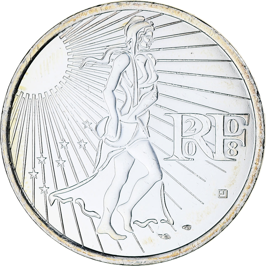 France, Semeuse, 15 Euro, 2008, Monnaie de Paris, MS(65-70), Silver, KM:1535