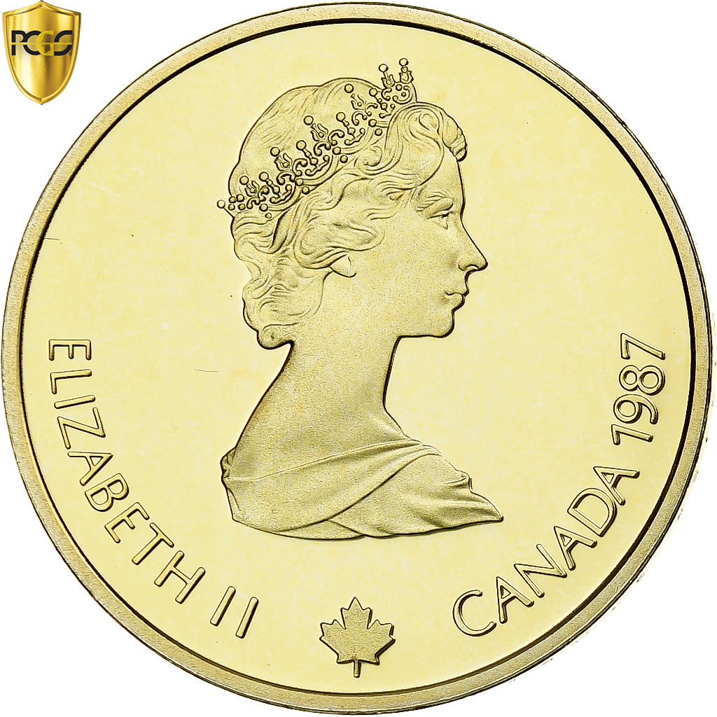 Canada, Élisabeth II, 100 Dollars, JO de Calgary, 1987, Ottawa, BE, Or, PCGS