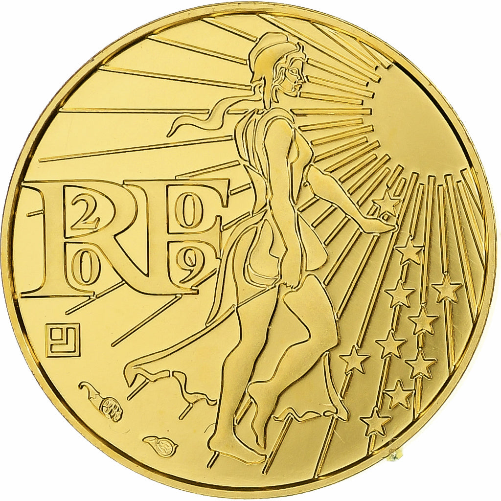 France, Semeuse, 100 Euro, 2009, Monnaie de Paris, FDC, Or