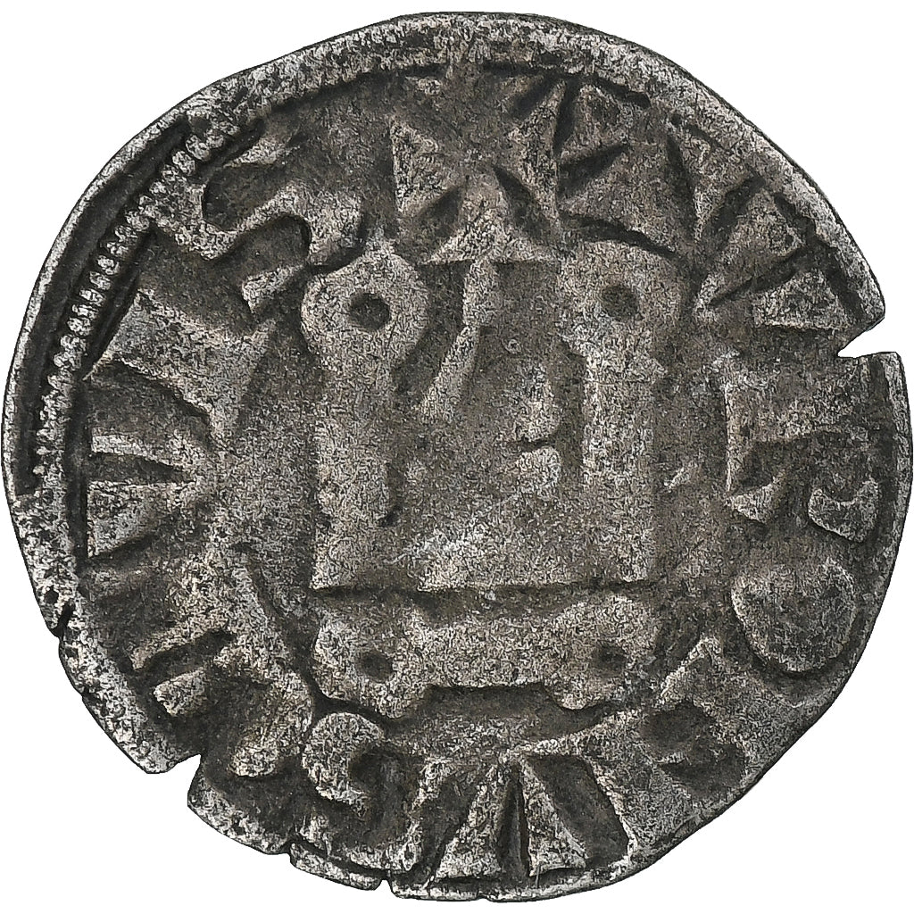 Francja, Philippe VI, Denier tournois à l'O rond, Bilon, EF(40-45)