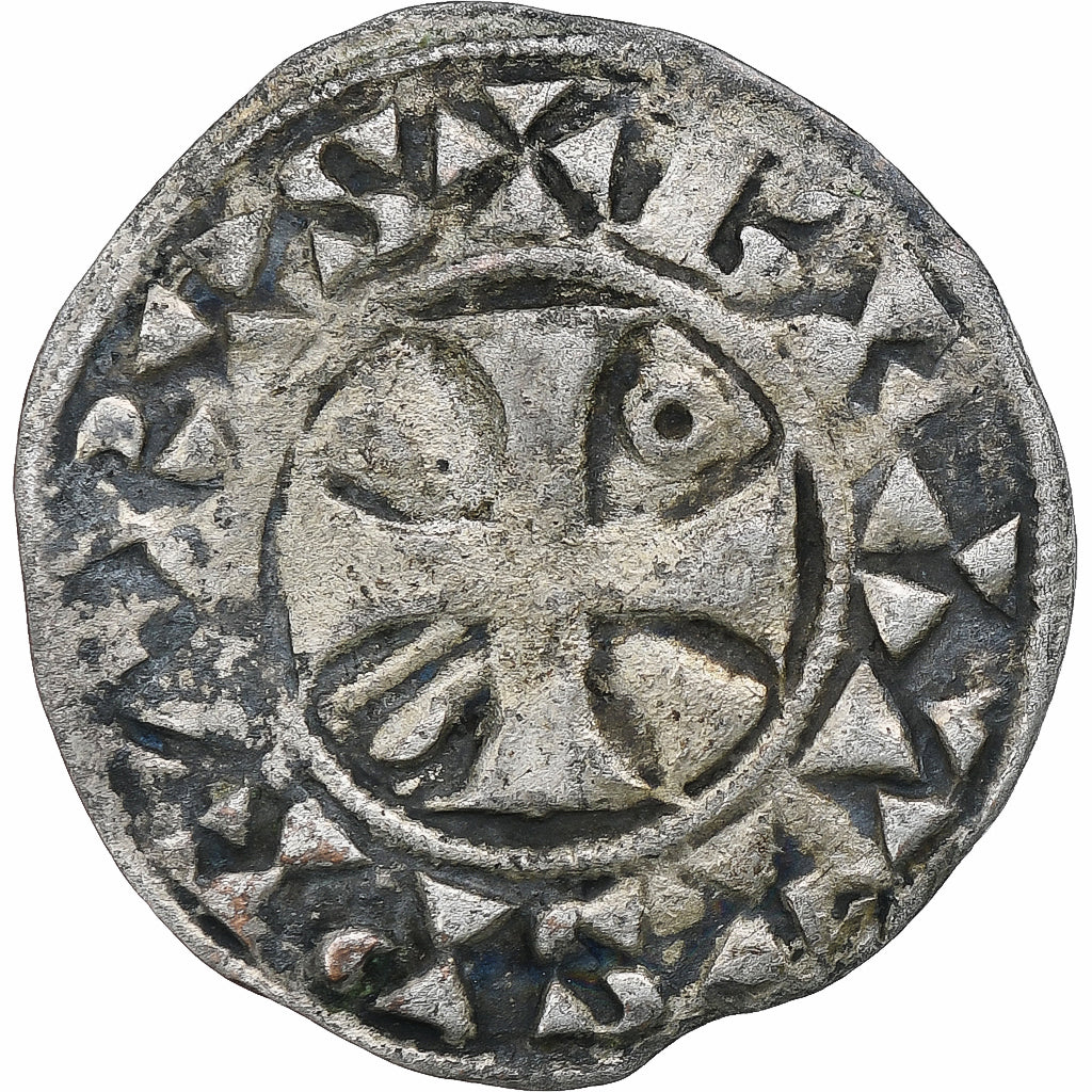 County of Champagne, Thibaut II, Denier, 1125-1152, Troyes, Silver