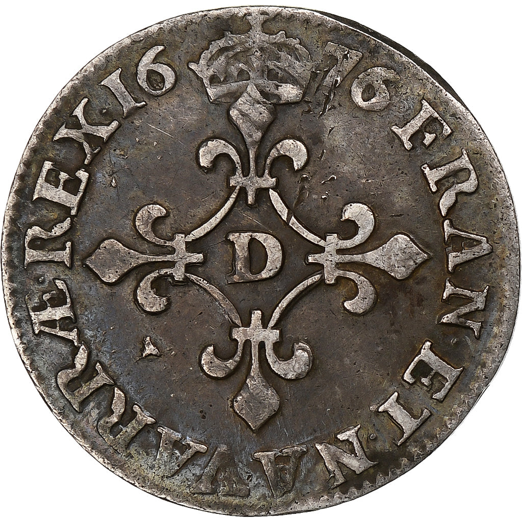 France, Louis XIV, 4 Sols des Traitants, 1676, Vimy, Silver, EF(40-45)