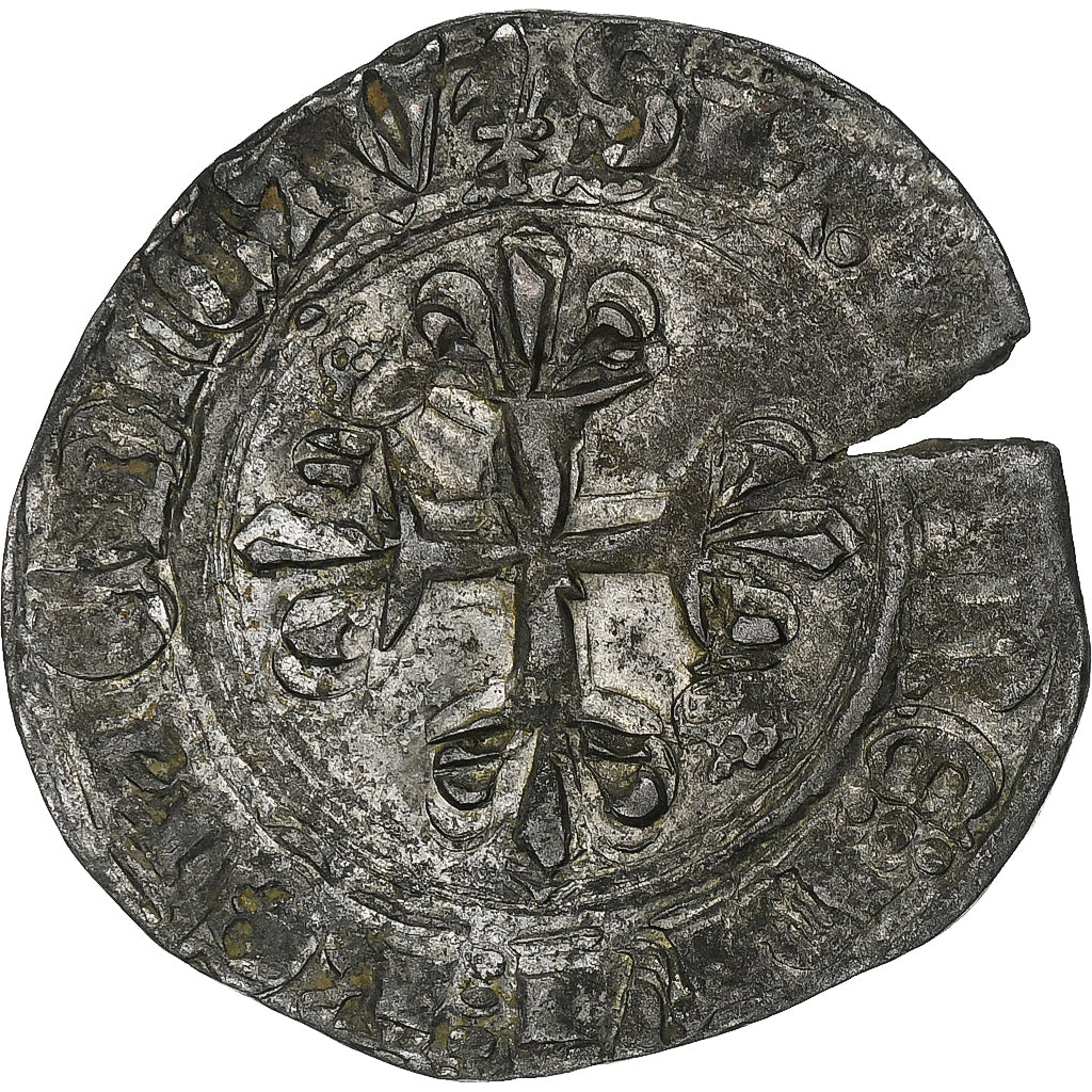 França, Charles VI, Florette, 1419, Paris, Lingote, AU(50-53), Duplessy:387B