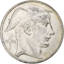 Belgium, Régence Prince Charles, 50 Francs, Mercure, 1948, Brussels, Silver